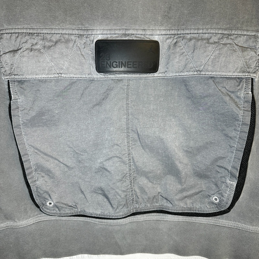 Jordan 23 Engineered Pullover 1/4 Zip Sweatshirt Grey Utility Pocket Mens M - Picture 6 of 15